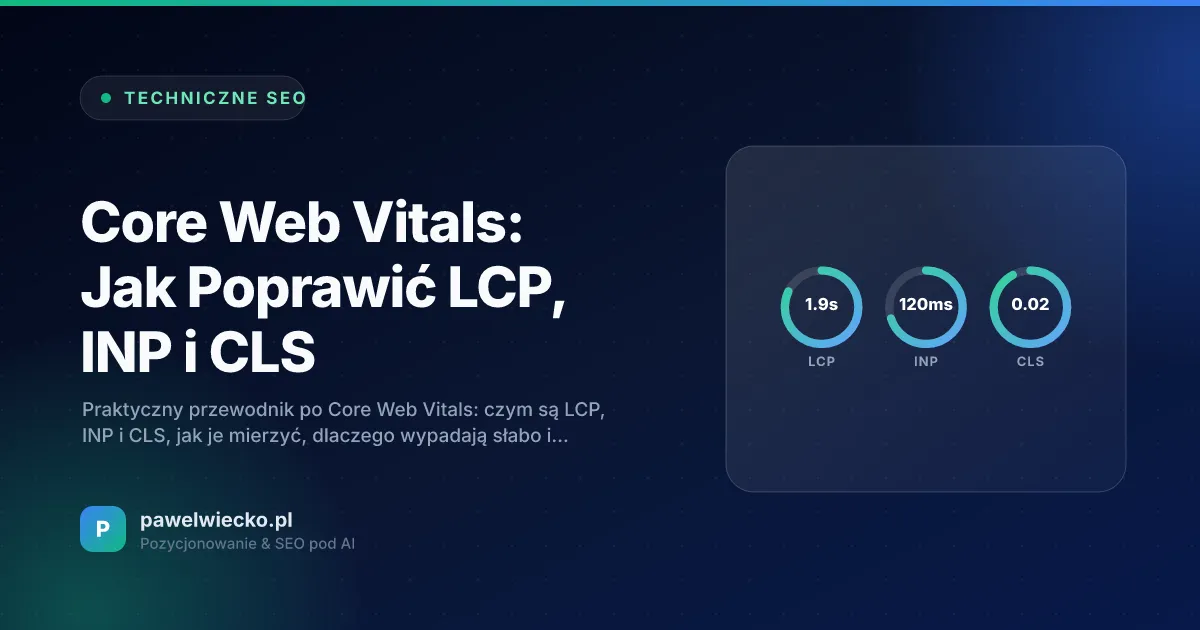 Core Web Vitals: Jak Poprawić LCP, INP i CLS