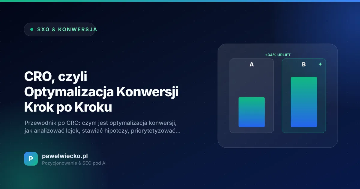 CRO, czyli Optymalizacja Konwersji Krok po Kroku