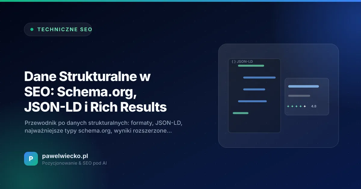 Dane Strukturalne w SEO: Schema.org, JSON-LD i Rich Results