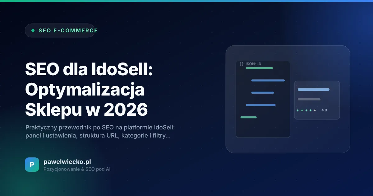 SEO dla IdoSell: Optymalizacja Sklepu w 2026