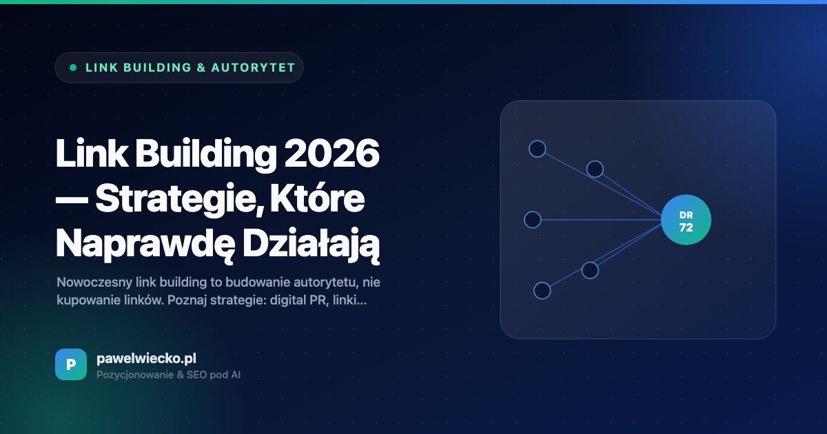 Link Building 2026 — Strategie, Które Naprawdę Działają