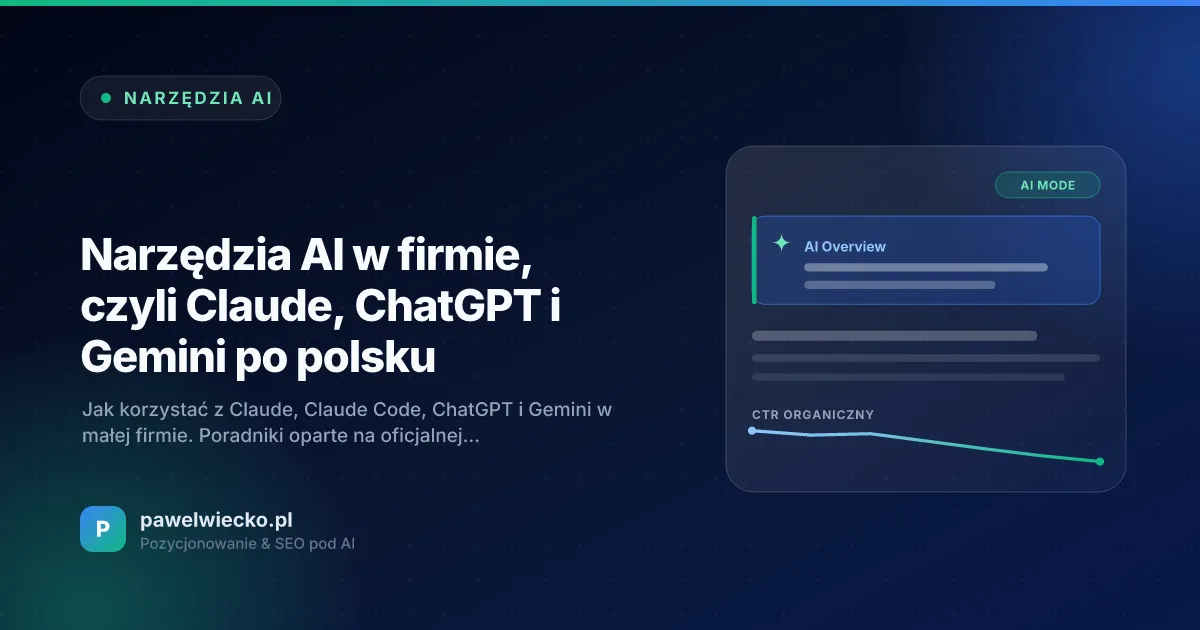 Narzędzia AI w firmie, czyli Claude, ChatGPT i Gemini po polsku