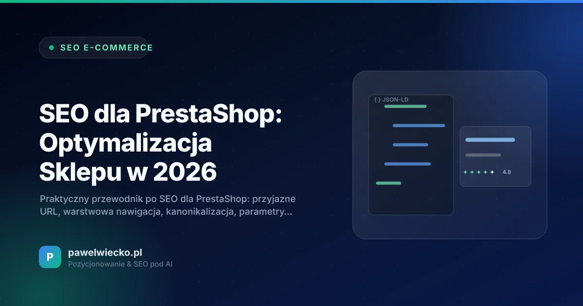 SEO dla PrestaShop: Optymalizacja Sklepu w 2026