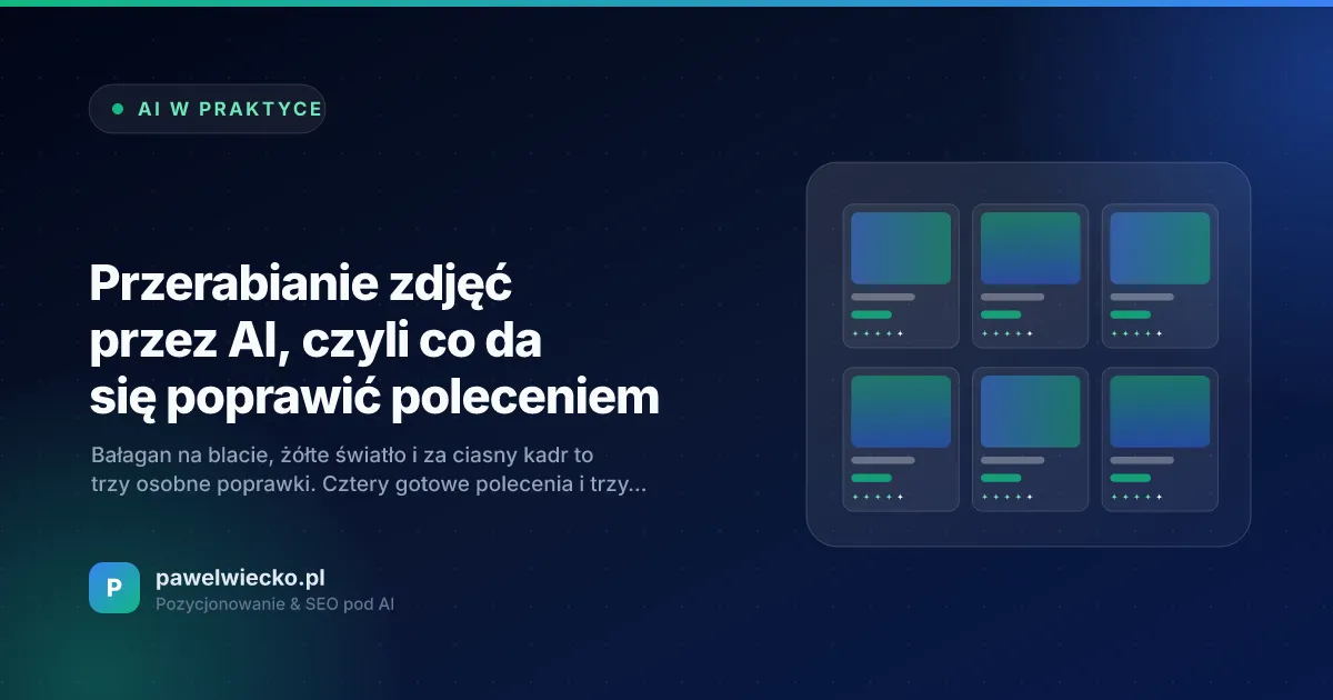 Przerabianie zdjęć przez AI, czyli co da się poprawić poleceniem