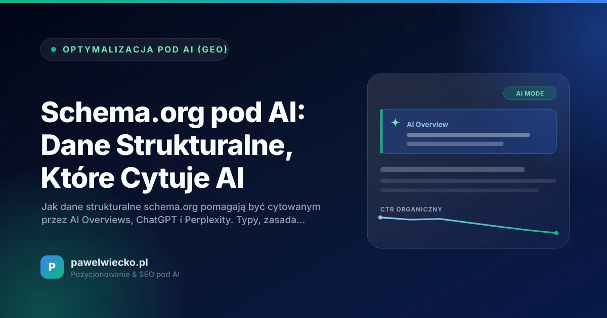 Schema.org pod AI: Dane Strukturalne, Które Cytuje AI