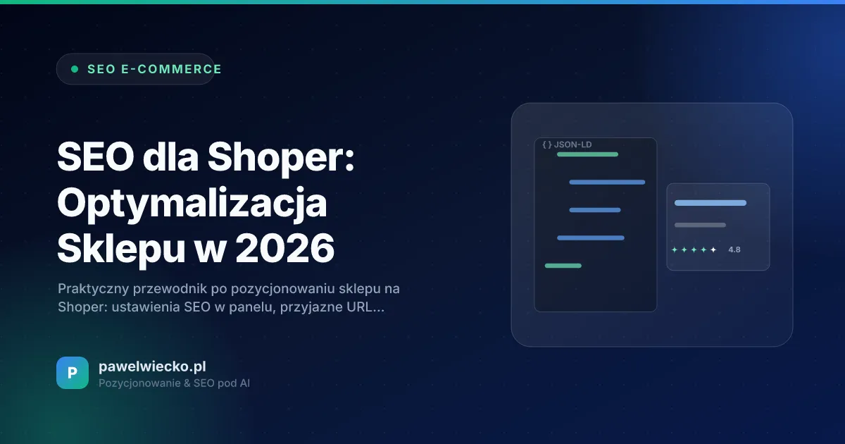 SEO dla Shoper: Optymalizacja Sklepu w 2026
