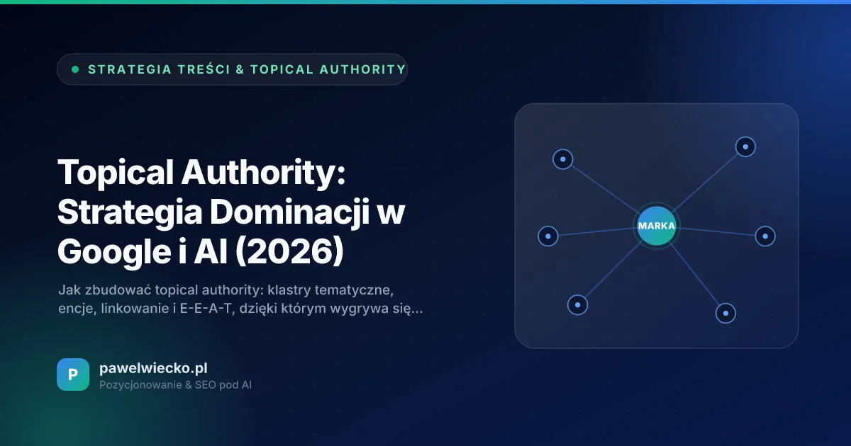 Topical Authority: Strategia Dominacji w Google i AI (2026)