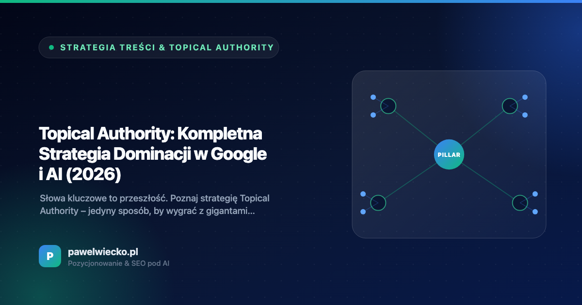Topical Authority: Kompletna Strategia Dominacji w Google i AI (2026)